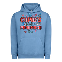 Pigment Pebble Blue cupid's favorite pharmacy tech Urban Hoodie - MaliasSmallBusiness