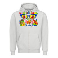 Dove Grey looking cool for back to school Zipper Hoodie - texasbilliewilder