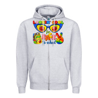 Heather Grey looking cool for back to school Zipper Hoodie - texasbilliewilder