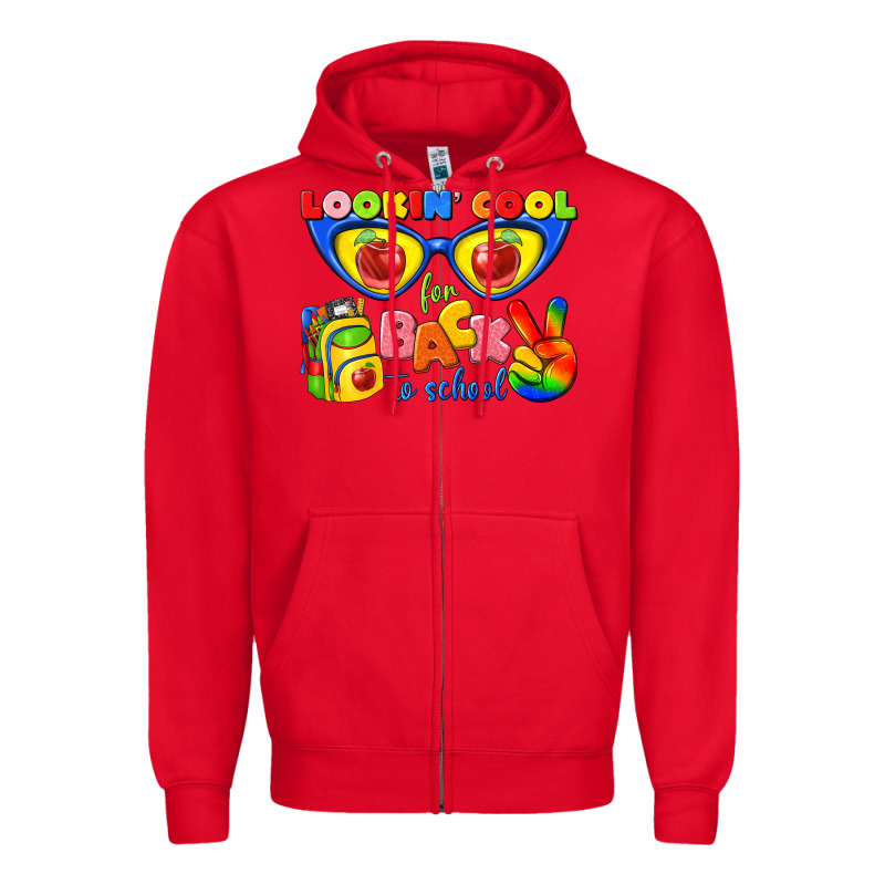 Looking Cool For Back To School Zipper Hoodie by texasbilliewilder | Teevron