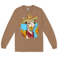 Toasted Coconut Sombrero Llama Long Sleeve Tee - RanaPortraitStore