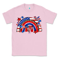 Bubblegum Pink American rainbow Classic Tee - Zillion Design Studio