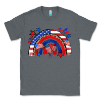 Charcoal Heather American rainbow Classic Tee - Zillion Design Studio