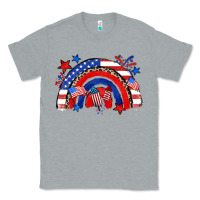 Heather Grey American rainbow Classic Tee - Zillion Design Studio