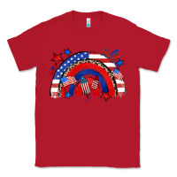 Red American rainbow Classic Tee - Zillion Design Studio