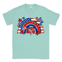 Seafoam American rainbow Classic Tee - Zillion Design Studio