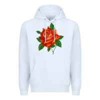 White tropicana rose Premium Hoodie - LillyAllenDesigns