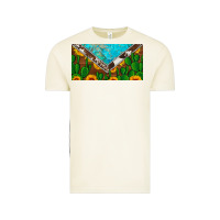 Vintage Arctic cactus sunflower cowhide and turquoise license plate Vintage Tee - Artiststas