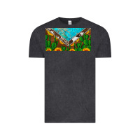 Cactus Sunflower Cowhide And Turquoise License Plate Vintage Tee | Teevron