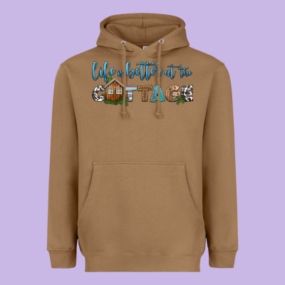 Life Is Better At The Cottage Heavyweight Hoodie Designed By Hra Design Shop