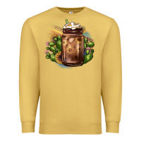 Antique Gold sunflower coffee cup cactus Premium Sweatshirt - JahusDesignShop