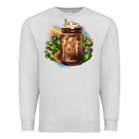 Dove Grey sunflower coffee cup cactus Premium Sweatshirt - JahusDesignShop