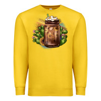 Lemon sunflower coffee cup cactus Premium Sweatshirt - JahusDesignShop