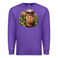 Purple sunflower coffee cup cactus Premium Sweatshirt - JahusDesignShop