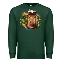 Sports Green sunflower coffee cup cactus Premium Sweatshirt - JahusDesignShop