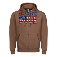 Chestnut all american dude Zipper Hoodie - Zillion Design Studio
