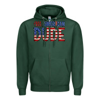 Sports Green all american dude Zipper Hoodie - Zillion Design Studio