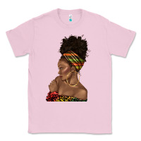 Bubblegum Pink afro black woman profile juneteenth Classic Tee - texasbilliewilder