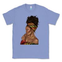 Colony Blue afro black woman profile juneteenth Classic Tee - texasbilliewilder