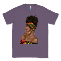 Lavender afro black woman profile juneteenth Classic Tee - texasbilliewilder
