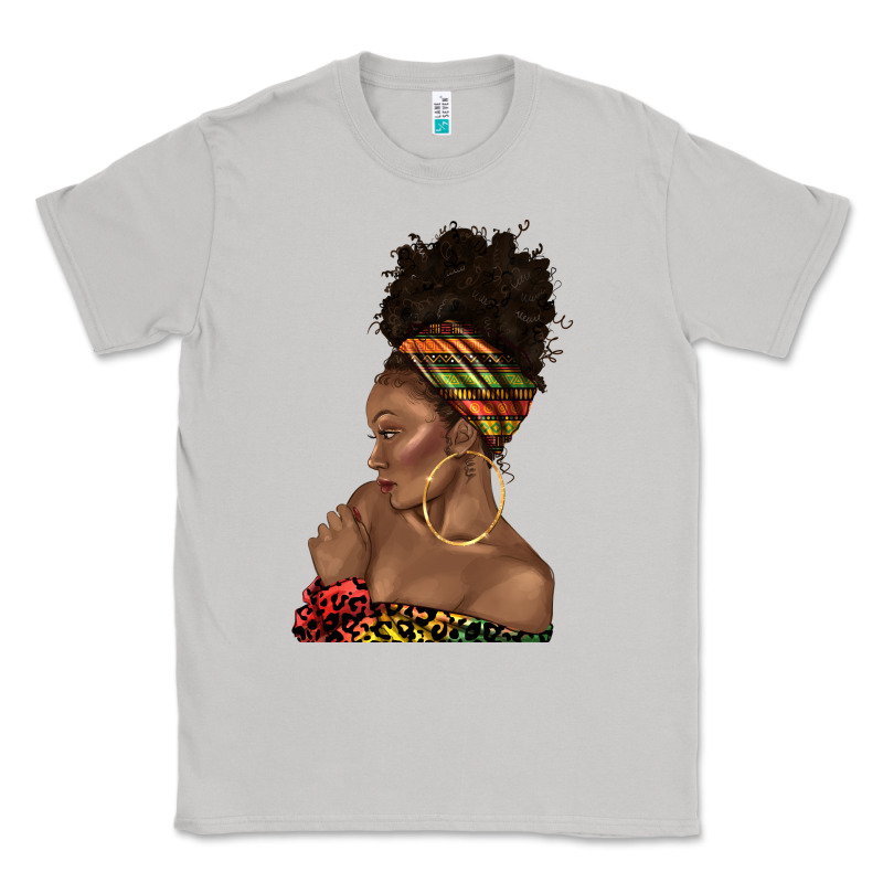 Afro Black Woman Profile Juneteenth Classic Tee by texasbilliewilder | Teevron