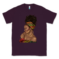 Plum afro black woman profile juneteenth Classic Tee - texasbilliewilder