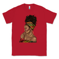 Red afro black woman profile juneteenth Classic Tee - texasbilliewilder