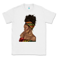 White afro black woman profile juneteenth Classic Tee - texasbilliewilder