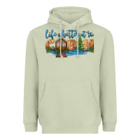 Matcha life is better at the cabin Heavyweight Hoodie - HRA Design Shop