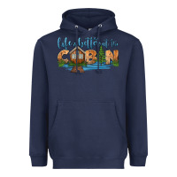 Navy life is better at the cabin Heavyweight Hoodie - HRA Design Shop