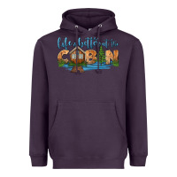 Plum life is better at the cabin Heavyweight Hoodie - HRA Design Shop