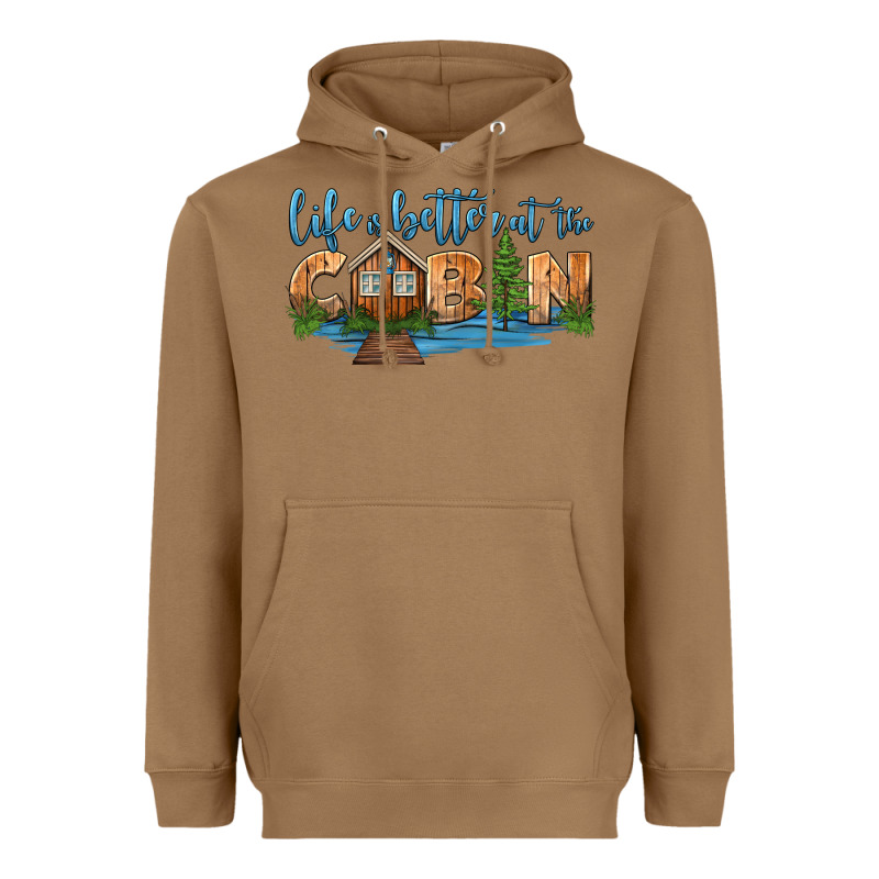 Life Is Better At The Cabin Heavyweight Hoodie by HRA Design Shop | Teevron