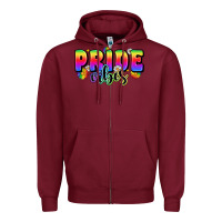 Burgundy pride vibes Zipper Hoodie - Zillion Design Studio