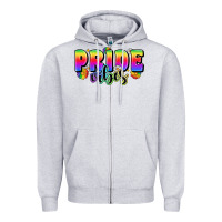 Heather Grey pride vibes Zipper Hoodie - Zillion Design Studio