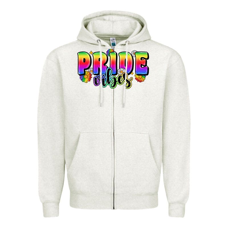 Pride Vibes Zipper Hoodie by Zillion Design Studio | Teevron