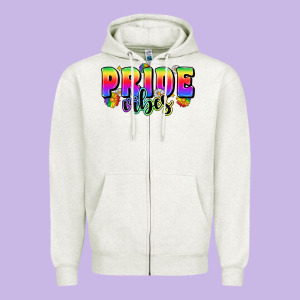 Pride Vibes Zipper Hoodie Designed By Zillion Design Studio