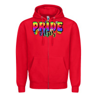 Red pride vibes Zipper Hoodie - Zillion Design Studio