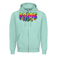 Seafoam pride vibes Zipper Hoodie - Zillion Design Studio