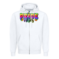 White pride vibes Zipper Hoodie - Zillion Design Studio