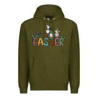 Army Green cross rabbit gnomes happy easter Premium Hoodie - Jasminsmagicworld