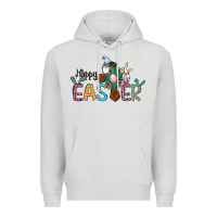 Dove Grey cross rabbit gnomes happy easter Premium Hoodie - Jasminsmagicworld