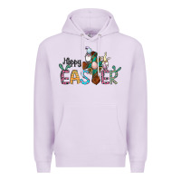 Lilac cross rabbit gnomes happy easter Premium Hoodie - Jasminsmagicworld