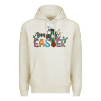 Oatmeal Heather cross rabbit gnomes happy easter Premium Hoodie - Jasminsmagicworld