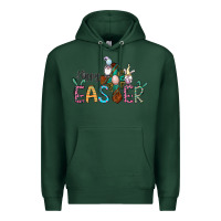 Sports Green cross rabbit gnomes happy easter Premium Hoodie - Jasminsmagicworld