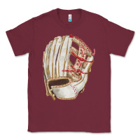 Burgundy Catchers Mitt Fa Element Classic Tee - FaDigitalArtStudio