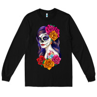 Black sugar skull girl Long Sleeve Tee - RanaPortraitStore