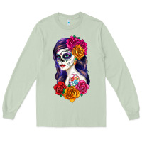 Matcha sugar skull girl Long Sleeve Tee - RanaPortraitStore