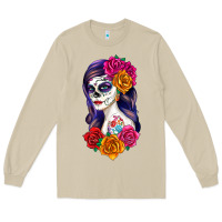 Mushroom sugar skull girl Long Sleeve Tee - RanaPortraitStore