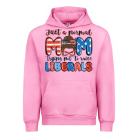 Fuchsia Pink just a normal mom trying not to raise liberals Urban Hoodie - MaliasSmallBusiness