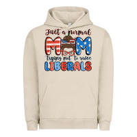 Pigment French Oak just a normal mom trying not to raise liberals Urban Hoodie - MaliasSmallBusiness